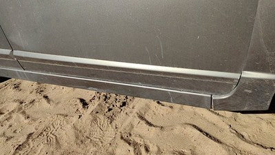 06-08 Civic Passenger Right Front Moulding From Door Trim Sedan Gy Galaxy Gray