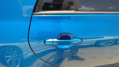 09-13 Toyota Corolla Passenger Right Rear Outside Door Handle Oem Back Blue 8T7