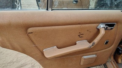 1980 Mercedes 300Td Driver Left Rear Door Trim Panel With Switches Back Brown