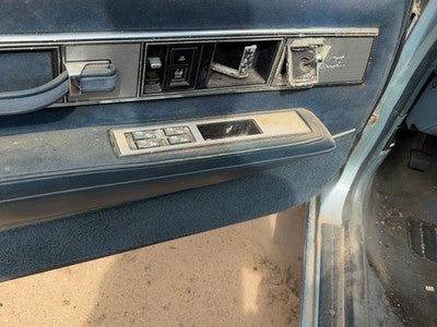 1986 Olds 88 Driver Left Front Door Trim Panel With Master Switch Blue