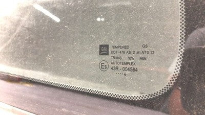 2005-10 Chevy Cobalt Ss Passenger Right Rear Quarter Glass Back Side Window Oem