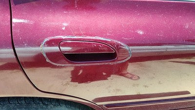 1995 Honda Accord Passenger Right Rear Outside Door Handle Oem Back Red