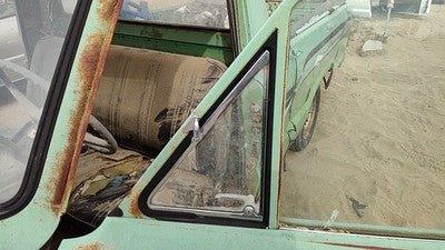 72-82 Ford Courier Driver Left Front Vent Window Small Door Glass With Frame Oem