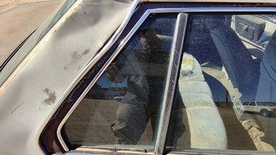 82-88 Firenza Passenger Right Rear Vent Window Back Door Glass With Frame Oem