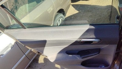 06-11 Honda Civic Driver Left Rear Door Trim Panel With Switches Back Gr Gray