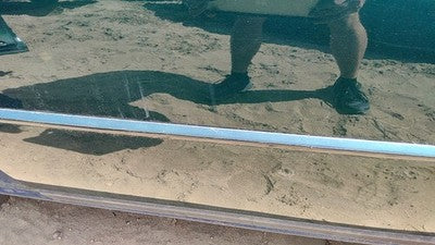 98-04 Cadillac Seville Driver Left Rear Moulding From Door Back Trim Strip Green