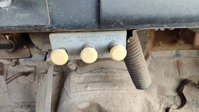 1953 Chevy Bel Air 150 Sedan Temperature Control knobs Heater Blower Fan Head