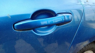 2004-2009 Mazda 3 Driver Left Rear Outside Door Handle Oem Back 27B Winning Blue