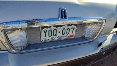 03-11 Town Car License Plate Trim Surround Panel Tail Trunk Finish Silver