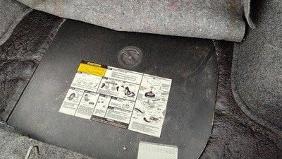 1989 Olds Cutlass Calais Spare Tire Cover Plastic Shield Oem