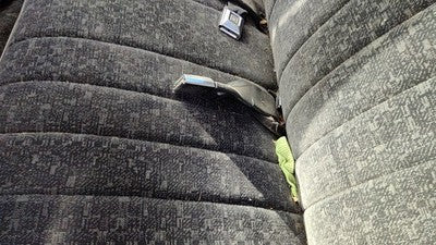 1989 Chevy S10 Pickup Driver Left Front Seat Belt Buckle Receiver Oem Dark Gray
