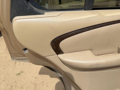 04-05 Buick Rainier Driver Left Rear Door Trim Panel With Switches Back Tan 332