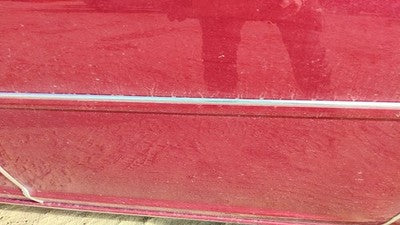 06-07 Lucerne Driver Left Rear Moulding From Door Back Trim Strip Crimson 86U