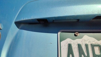 14-19 Versa Note License Plate Trim Hatch Handle Reverse Camera Assembly Blue