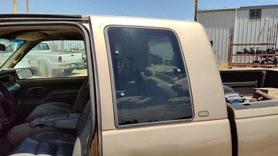 1989-00 Silverado 2500 Driver Left Rear Quarter Glass Back Side Window Oem