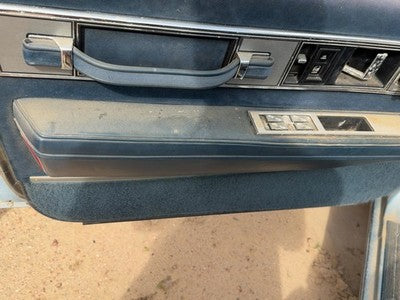 1986 Olds 88 Driver Left Front Door Trim Panel With Master Switch Blue