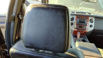 07-08 Ford Expedition Driver Left Front Head Rest Leather Seat 1W Black/Camel