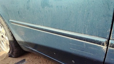 06-08 Sonata Passenger Right Rear Moulding From Door Back Trim Strip Blue