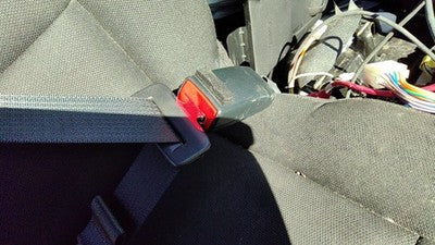 16-19 Police Interceptor Passenger Right Front Seat Belt Buckle Receiver Black 9