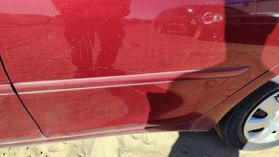 02-06 Camry Driver Left Rear Moulding From Door Back Trim Strip Salsa Red 3Q3