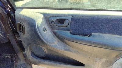 2001 Dodge Caravan Passenger Right Front Door Trim Panel With Switches Blue
