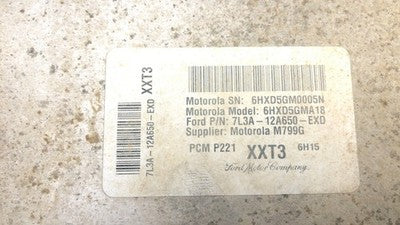 2006-2007 Ford F150 Electronic Control Module Computer Ecm Ecu 5.4L 4X4 7L3a-Exd