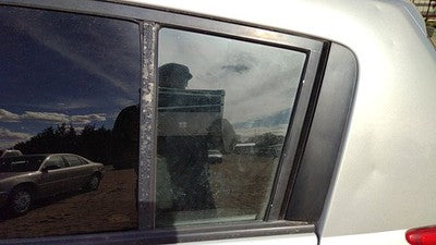 07-11 Nissan Versa Driver Left Rear Vent Window Back Door Glass With Frame Oem