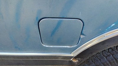 1982 Ford F150 Fuel Tank Door With Hinge Gas Lid Oem Filler Blue