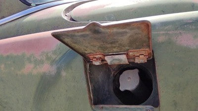 1953 Chevy Bel Air 150 Sedan Fuel Tank Door With Hinge Gas Lid Oem Filler