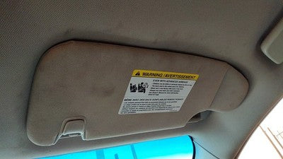 2010-2012 Ford Fusion Passenger Right Sun Visor Oem Charcoal Fw Ae5z5404104aa