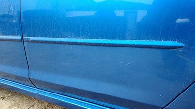 04-06 3 Driver Left Rear Moulding From Door Back Trim Strip 27B Winning Blue