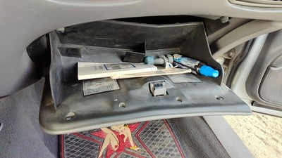 1997 Ford Taurus Glove Box Assembly Complete Door With Latch Oem Gray