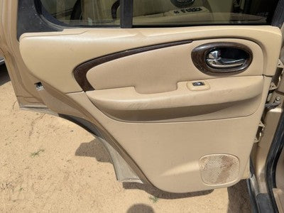 04-05 Buick Rainier Driver Left Rear Door Trim Panel With Switches Back Tan 332