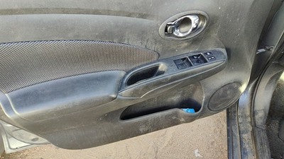 14-19 Versa Driver Left Front Door Trim Panel With Master Switch Charcoal G