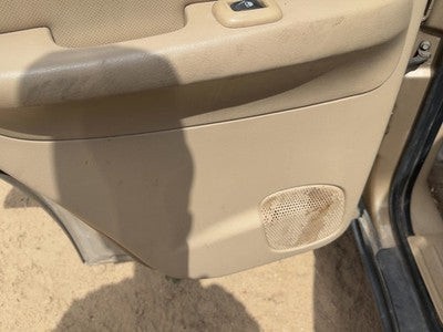 04-05 Buick Rainier Driver Left Rear Door Trim Panel With Switches Back Tan 332