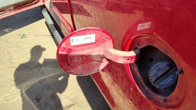 1997-2004 Ford F150 Fuel Tank Door With Hinge Gas Lid Oem Filler Red E4