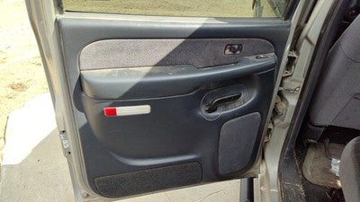 01 02 Sierra 2500 Hd Driver Left Rear Door Panel With Switches Back Graphite 12D