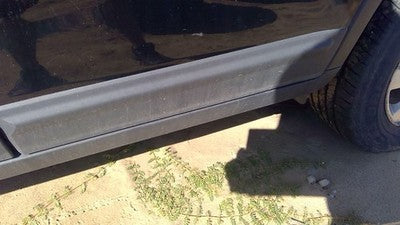 11-15 Kia Sorento Driver Left Rear Moulding From Door Back Trim Strip Gray H9
