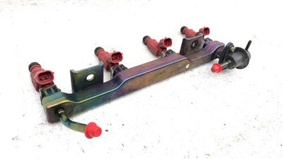 00-02 Nissan Sentra Complete Fuel Rail With Injectors Set Loaded Oem 1.8L Gxe