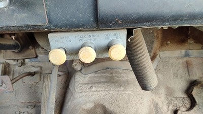1953 Chevy Bel Air 150 Sedan Temperature Control knobs Heater Blower Fan Head