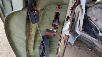 1953 Chevy Bel Air 150 Sedan Driver Left Rear Door Latch With Rods/Cables Back