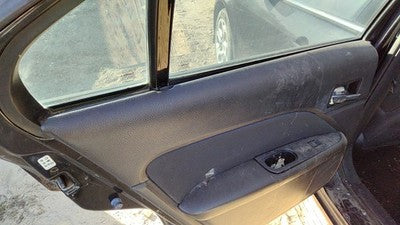 10-12 Fusion Driver Left Rear Door Trim Panel With Switches Back Charcoal Black