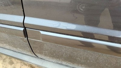 05-09 Equinox Driver Left Rear Moulding From Door Back Trim Granite Gray 44U