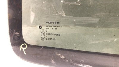 11-18 Jeep Wrangler Passenger Right Rear Quarter Glass Back Side Window 4 Door