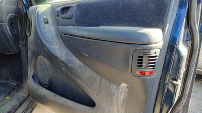 2001 Dodge Caravan Passenger Right Front Door Trim Panel With Switches Blue