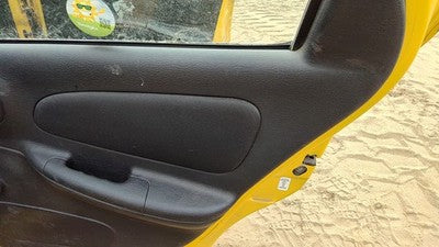 04-05 Dodge Neon Passenger Right Rear Door Trim Panel With Switches Back Gray