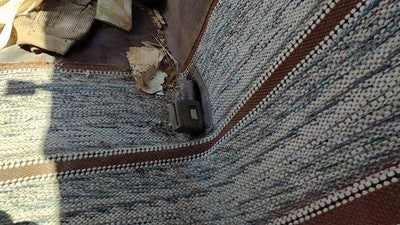 1986 Dodge Ram W150 Driver Left Front Seat Belt Buckle Receiver Oem Blue