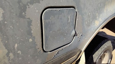 1989 Ford F150 Fuel Tank Door With Hinge Gas Lid Oem Filler Silver