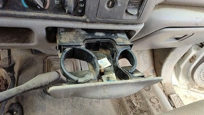 00-02 Ford F250 Super Duty Slide Out Dash Mounted Cup Holder Assembly Oem Gray