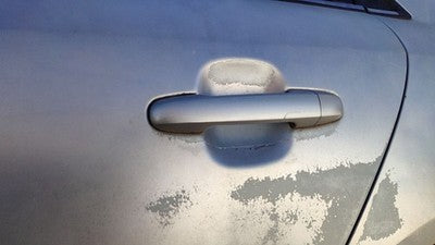 06-10 Hyundai Sonata Driver Left Rear Outside Door Handle Back H1 Silver Blue